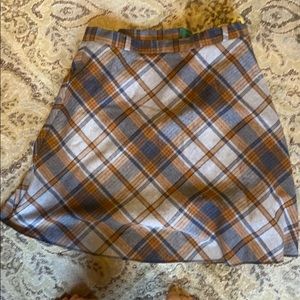 Vintage wool and polyester skirt